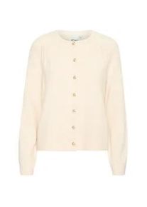 Strickjacke Ichi "Strickjacke IHLIYANNA CA" Gr. L, beige (almond milk) Damen Strickjacken