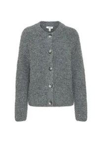 Strickjacke B.Young "Strickjacke BYMILLER CARDIGAN -" Gr. L, grau (mid grey melange) Damen Strickjacken