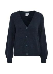 Cardigan Ichi "Cardigan IHKamara" Gr. L, blau (total eclipse) Damen Strickjacken