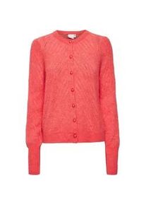 Strickjacke Ichi "Strickjacke IHKamara" Gr. XXL, orange (calypso coral) Damen Strickjacken