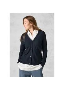 Cardigan Cecil Gr. L (42), blau (deep petrol) Damen Strickjacken mit V-Ausschnitt