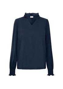 Langarmbluse Pulz Jeans "Langarmbluse PZLIPPA VNeck Blouse" Gr. L, blau (schwarz sapphire) Damen Blusen