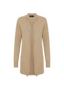 Strickjacke oxmo "Strickjacke OXKat" Gr. M, beige (cement melange) Damen Strickjacken