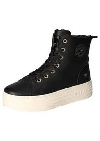 Winterboots Mustang SHOES Gr. 38, schwarz Damen Schuhe Plateauboots, Stiefelette, High top Sneaker mit Innenreißverschluss