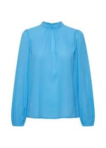 Klassische Bluse Ichi "Bluse IHCelllani" Gr. 34, blau (blithe) Damen Blusen