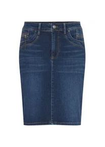 Jeansrock Pulz Jeans "Jeansrock PZKAROLINA HW Skirt" Gr. 44, blau (dark blue denim) Damen Röcke