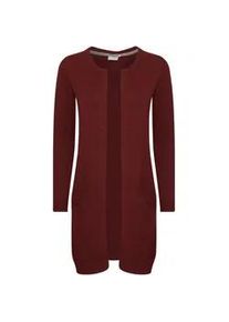 Strickjacke Pulz Jeans "Strickjacke PZSara" Gr. L, rot (tawny port melange) Damen Strickjacken