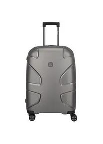 Hartschalen-Trolley IMPACKT "IP1, verschiedene Größen und Farben" Gr. B/H/T: 45cm x 67cm x 28cm 73 l, grau (iron grey) Koffer Hartschalen-Koffer vegan Reisegepäck USB-Port TSA Zahlenschloss