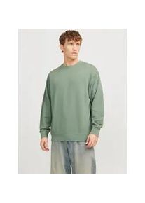 Jack & Jones Sweatshirt JACK & JONES "JJECHARGE FADED SWEAT CREW NECK NOOS" Gr. XL, grün (iceberg green) Herren Sweatshirts mit Rippbündchen