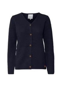 Cardigan oxmo "Cardigan OXHelga" Gr. L, blau (total eclipse) Damen Strickjacken