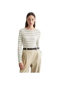 Marc O'Polo Langarmshirt MARC O'POLO "aus Slubjersey" Gr. L, grau Damen Shirts