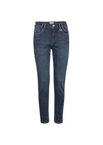 Röhrenjeans Pulz Jeans "Rhrenjeans PZAnna" Gr. 33, N-Gr, blau (dark blue denim) Damen Jeans