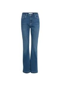 Bequeme Jeans Pulz Jeans "Bequeme PZBECCA UHW Bootcut Leg" Gr. 32, Länge 30, blau (medium blue denim) Damen Jeans