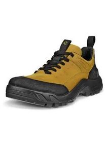 Schnürschuh Ecco "OFFROAD M" Gr. 39, schwarz (schwarz-gelb) Herren Schuhe Freizeitschuh, Outdoorschuh, Schnürschuh mit waterproof Ausstattung