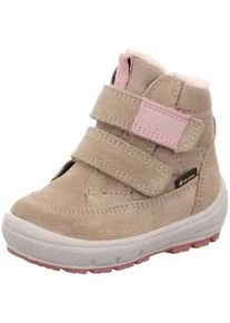 Klettboot Superfit "GROVY WMS: mittel" Gr. 27, bunt (hellbeige-rosa) Kinder Schuhe Babystiefel, Winterstiefel, Snowboots mit zwei Klettverschlüssen