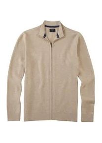 Strickjacke OLYMP "OLYMP Strick Casual" Gr. M, beige (hellbeige) Herren Strickjacken