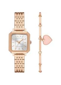 Giorgio Armani Quarzuhr ARMANI EXCHANGE Armbanduhren roségoldfarben Damen Armbanduhr, Damenuhr, Edelstahlarmband, Ideal auch als Geschenk