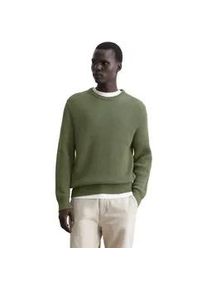 Marc O'Polo Rundhalspullover MARC O'POLO Gr. L, green goose Herren Pullover Zweifarbiger Bi-Colour-Strick