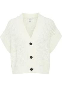 Strickweste B.Young "Strickweste BYOTINKA WAISTCOAT -" Gr. L, beige (marshmallow) Damen Westen Sonstige