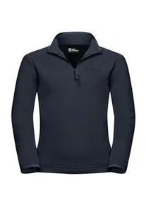 Stehkragenpullover Jack Wolfskin "TAUNUS HALFZIP K" Gr. 128, blau (nachtblau) Kinder Pullover