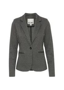 Kurzblazer Ichi "Kurzblazer IHKATE HOUNDSTOOTH BL2" Gr. L, schwarz (black/grey houndstooth) Damen Blazer