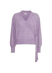 Strickjacke Ichi "Strickjacke IHOlene" Gr. XXL, lila (lavender) Damen Strickjacken