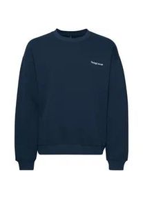 Rundhalspullover THEJOGGCONCEPT "Rundhalspullover JCMRafine" Gr. S, blau (navy blazer) Herren Pullover