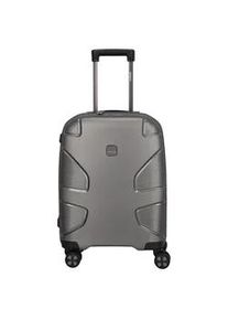 Hartschalen-Trolley IMPACKT "IP1, verschiedene Größen und Farben" Gr. B/H/T: 40cm x 55cm x 20cm 38 l, grau (iron grey) Koffer Hartschalen-Koffer vegan Reisegepäck USB-Port TSA Zahlenschloss