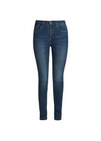 Bequeme Jeans oxmo "Jeans Hose PXLenna" Gr. 27, Länge 32, blau (schwarz ink) Damen Jeans