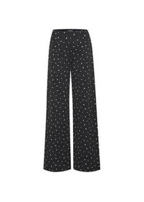 Stoffhose Ichi "Stoffhose IHKATE PRINT PA26" Gr. XL, N-Gr, schwarz (black heart aop) Damen Hosen