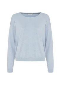 Strickpullover Pulz Jeans "Strickpullover PZBox" Gr. M, blau (kentucky blue melange) Damen Pullover