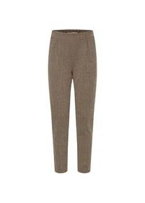 Stoffhose Ichi "Stoffhose IHKATE JACQUARD PA8" Gr. XXL, N-Gr, braun (java/almond milk herringbone) Damen Hosen