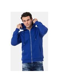 Cipo & Baxx Sweatjacke CIPO & BAXX "Jacken" Gr. L, saxeblue Herren Sweatjacken mit Kapuze, CL556