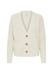 Strickjacke B.Young "Strickjacke BYMilo" Gr. XXL, beige (birch melange) Damen Strickjacken