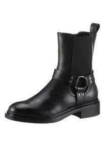 Bikerboots Tamaris Gr. 40, schwarz Damen Schuhe Blockabsatz, Chelseaboots, Stiefelette mit Zierriegel und NIeten