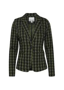 Kurzblazer Ichi "Kurzblazer IHKate" Gr. L, grün (parrot green houndstooth) Damen Blazer