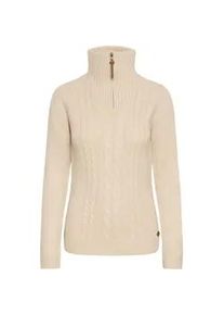 Strickpullover oxmo "Strickpullover OXCarry" Gr. XL, beige (cement melange) Damen Pullover