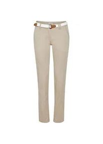 Chinohose oxmo "Chinohose OXChakira" Gr. 40, N-Gr, beige (simple tau) Damen Hosen