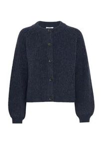 Strickjacke B.Young "Strickjacke BYNELLO SHORT CARDIGAN -" Gr. S, blau (navy blazer melange) Damen Strickjacken