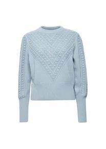 Strickpullover Pulz Jeans "Strickpullover PZAmy" Gr. S, blau (kentucky blue) Damen Pullover