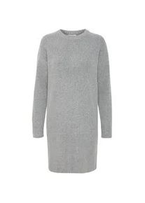 Strickkleid B.Young "Strickkleid BYONEMA DRESS" Gr. XXL, grau (mid grey melange) Damen Kleider