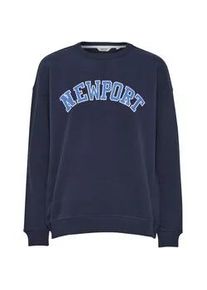 Sweatshirt oxmo "Sweatshirt OXColeen" Gr. M, blau (total eclipse) Damen Sweatshirts