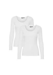 Sweatshirt oxmo "Longsleeve OXIskat" Gr. XL, weiß (white/white) Damen Sweatshirts