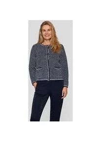 Strickjacke Rabe "Rabe Zeitlose mit Knopfleiste" Gr. 50, blau (dunkelblau) Damen Strickjacken