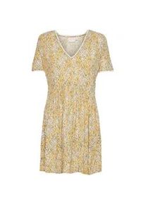 Minikleid Ichi "Minikleid IRFlorine" Gr. 38, beige (birch) Damen Kleider