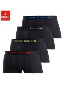 Hipster Bruno Banani, Herren, Gr. S, schwarz, Jersey, Obermaterial: 95% Baumwolle, 5% Elasthan, unifarben, körpernah, Unterhosen, knapp sitzende Boxershorts mit Logo Webbund aus Baumwollmischung