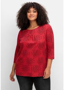 Große Größen 3/4-Arm-Shirt mit Konfetti-Print Gr. 40 rot bedruckt von sheego für Damen