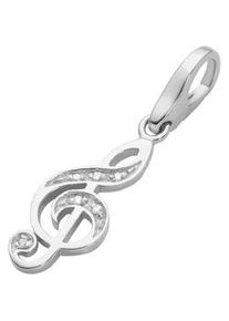 Charm-Einhänger Giorgio Martello MILANO "Notenschlüssel, Silber 925" Charms silberfarben (silber) Damen