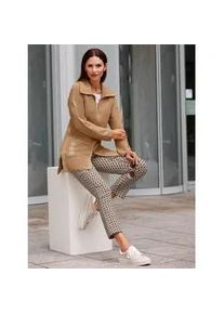 Longstrickjacke Inspirationen Gr. 48, braun (camel) Damen Strickjacken