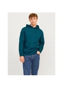 Jack & Jones Kapuzensweatshirt JACK & JONES "JJESTAR BASIC SWEAT HOOD NOOS" Gr. S, blau (deep teal) Herren Sweatshirts mit Rippbündchen